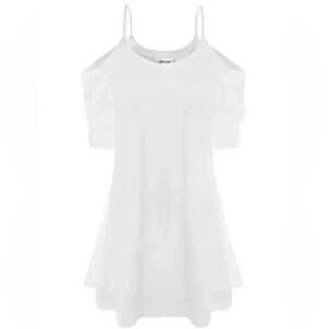 Women short sleeve cold spaghetti strap dress